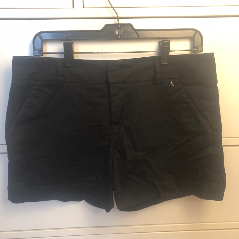 Black khaki shorts